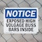 Signmission Exposed High Voltage Buss Bars Inside OSHA Notice Sign, Plastic, 14in W x 10in L, 2PK OS-2PACK-NS-P-1014-L-12283 - alternate 3